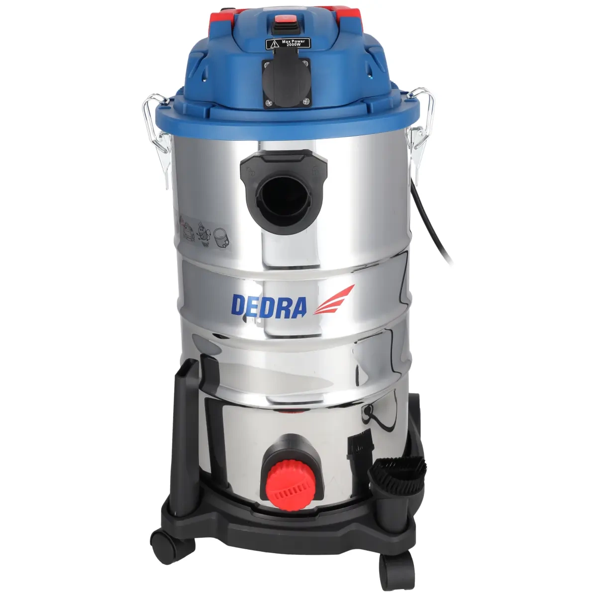 Odkurzacz z otrząsaczem do pracy na sucho/mokro DEDRA DED6615, 1600W, pojemik 30 l, teleskopowa rura metalowa